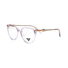 VANROSSI Women's Transparent Lavender and Gold Eyeglass Frame