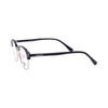 VANROSSI Men's Black and Gold Clubmaster Eyeglass Frame