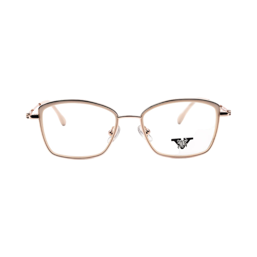 VANROSSI Women's Rose Gold Cat Eye Eyeglass Frame