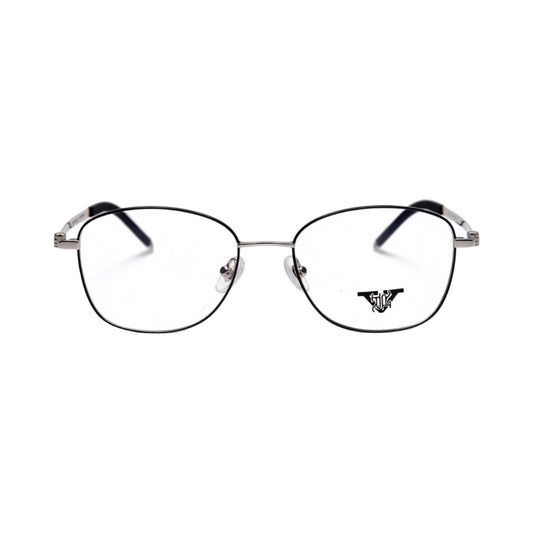 VANROSSI Unisex Black and Gold Square Eyeglass Frame