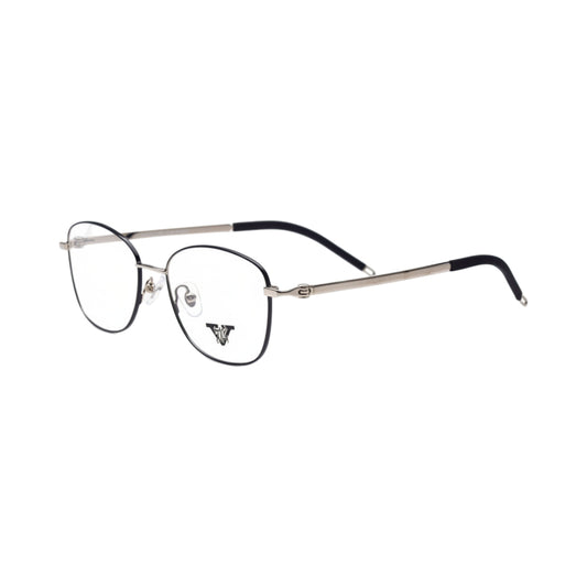 VANROSSI Unisex Black and Gold Square Eyeglass Frame