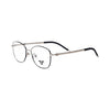 VANROSSI Unisex Black and Gold Square Eyeglass Frame