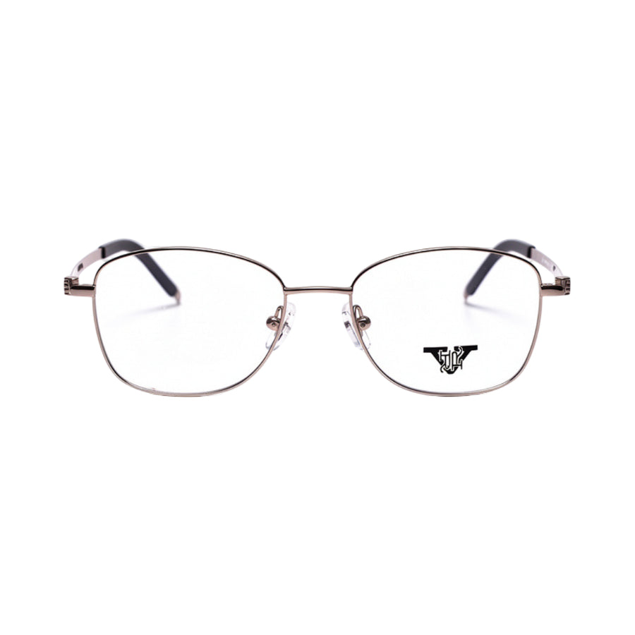 VANROSSI Unisex Light Bronze Square Eyeglass Frame