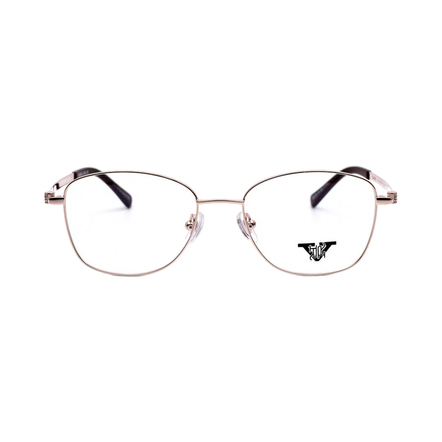 VANROSSI Unisex Gold Square Eyeglass Frame