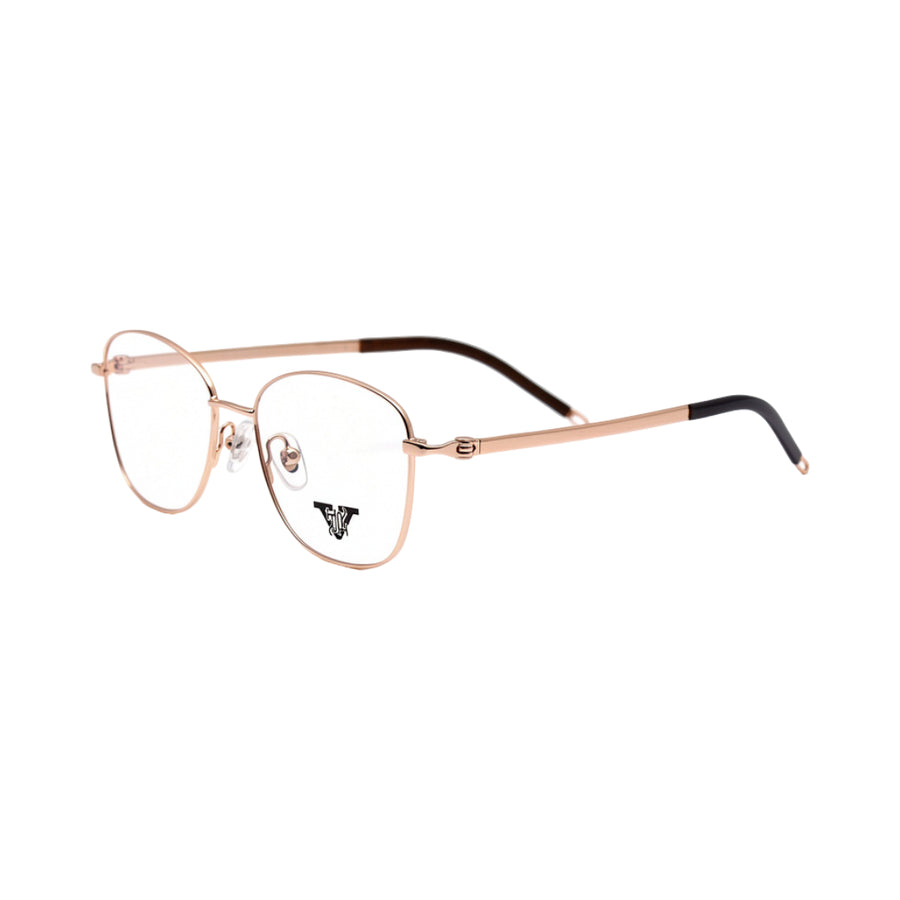 VANROSSI Unisex Gold Square Eyeglass Frame