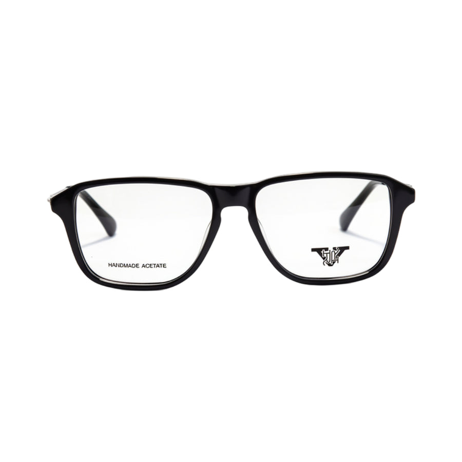 VANROSSI Men's Black Rectangular square Eyeglass Frame