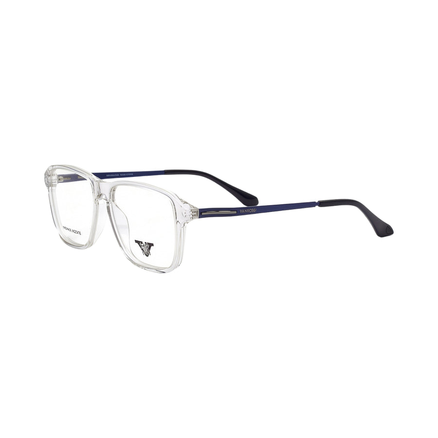VANROSSI Unisex Crystal Clear Square Eyeglass Frame
