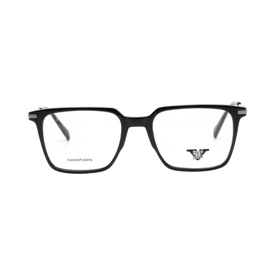 VANROSSI Men's Black Rectangular Eyeglass Frame