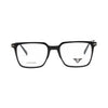 VANROSSI Men's Black Rectangular Eyeglass Frame