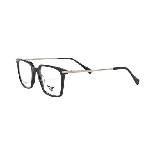 VANROSSI Men's Black Rectangular Eyeglass Frame