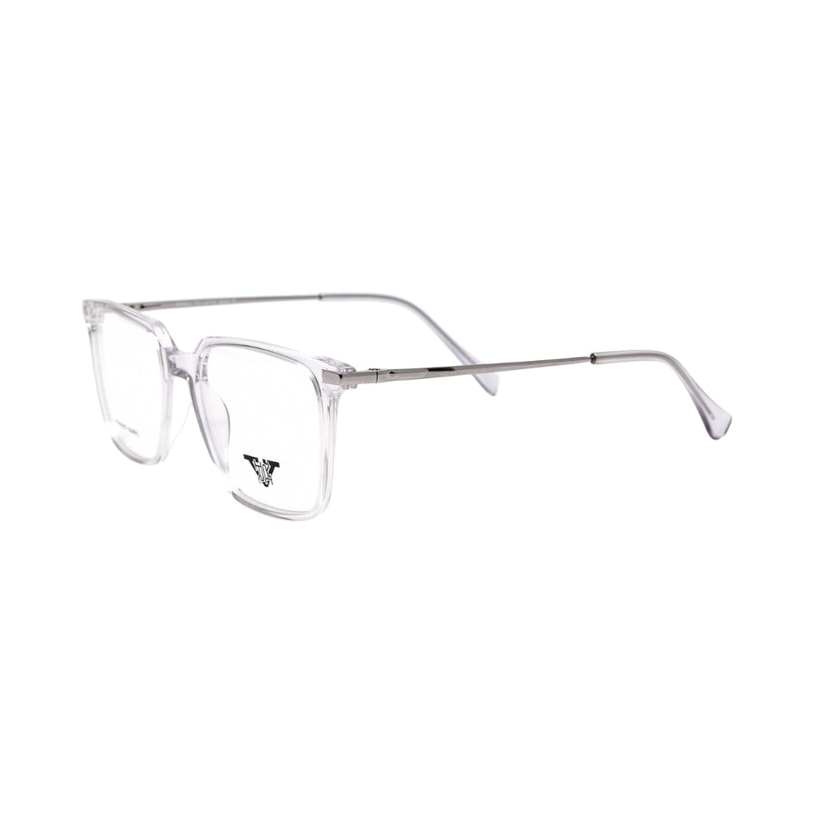 VANROSSI Men's Transparent Rectangular Eyeglass Frame