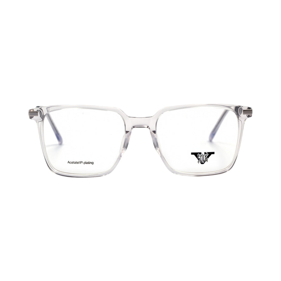 VANROSSI Men's Transparent Rectangular Eyeglass Frame