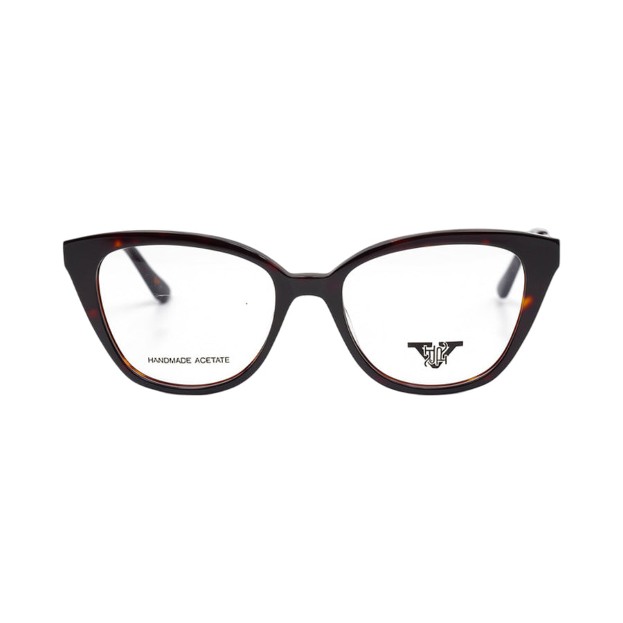 VANROSSI Women's Black and Gold Cat Eye Eyeglass Frame