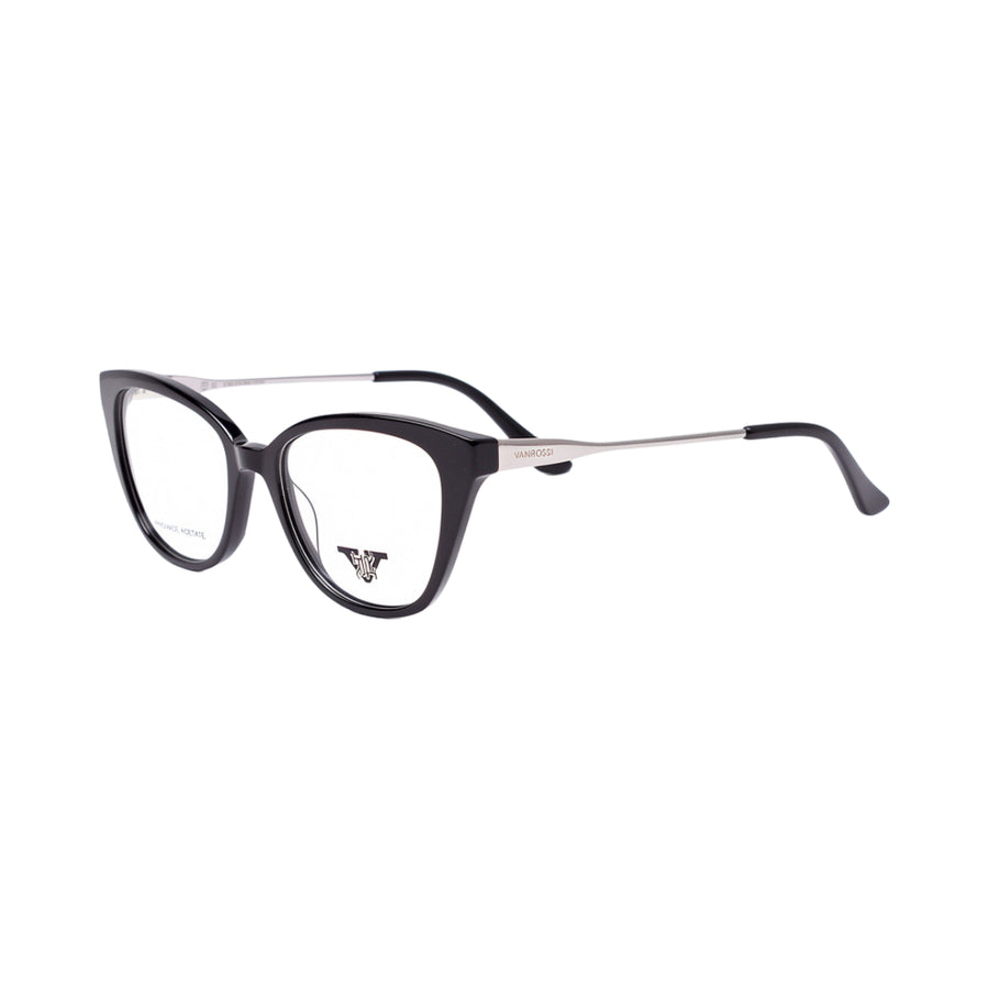 VANROSSI Women's Black and Light Bronze Cat Eye Eyeglass Frame