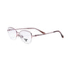 VANROSSI Women's Rose Gold Half-Rim Cat Eye Eyeglass Frame