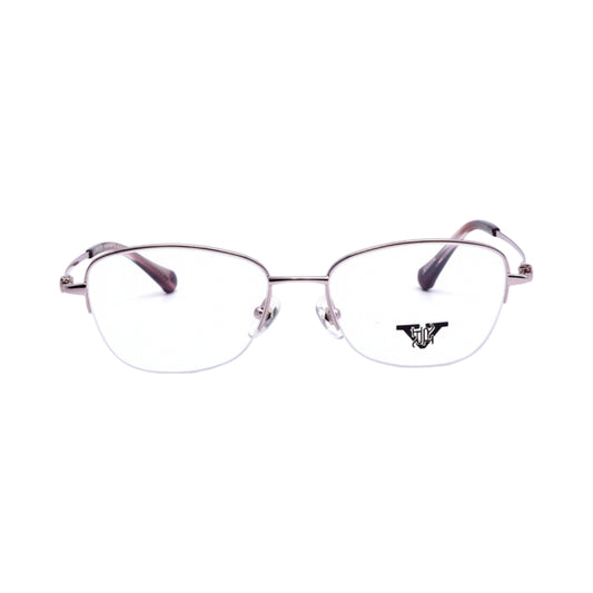 VANROSSI Women's Rose Gold Half-Rim Cat Eye Eyeglass Frame