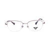 VANROSSI Women's Rose Gold Half-Rim Cat Eye Eyeglass Frame