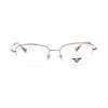 VANROSSI Women's Gold Half-Rim Cat Eye Eyeglass Frame