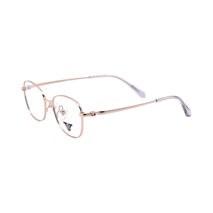 VANROSSI Women's Gold Cat-Eye Eyeglass Frame