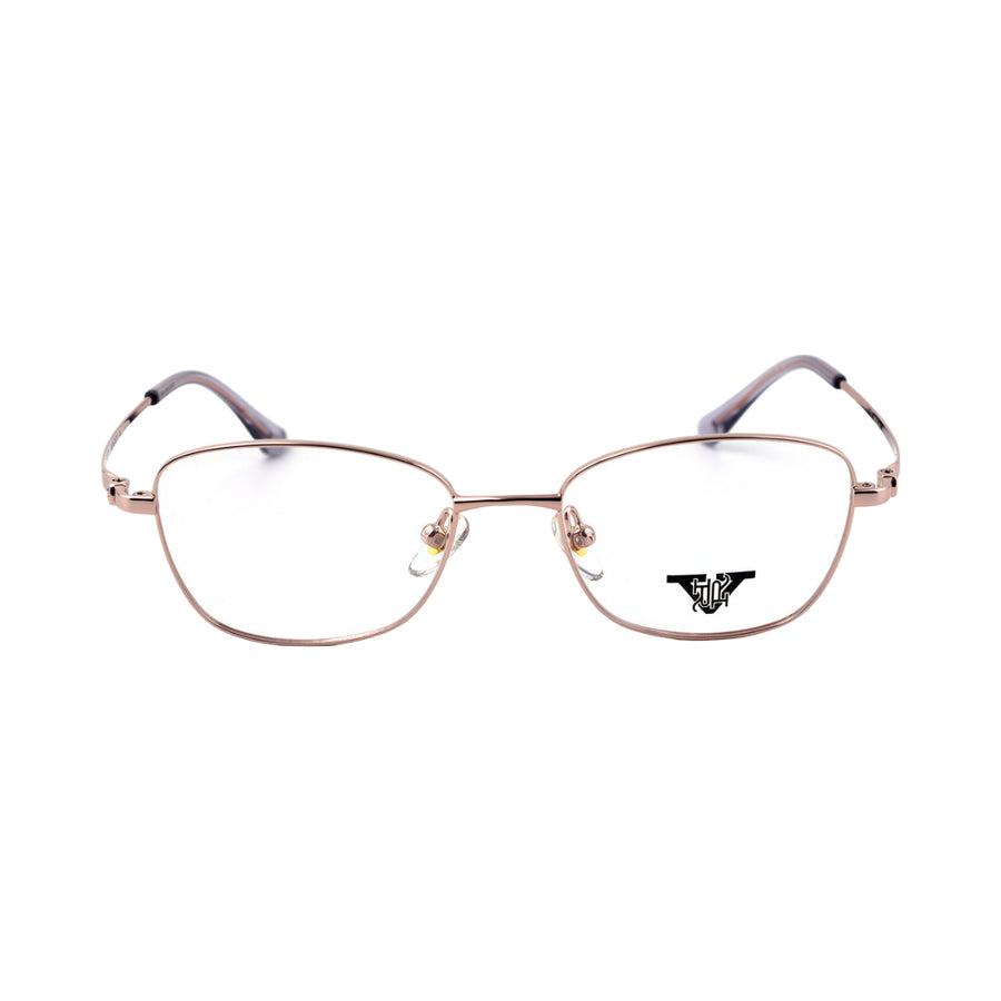 VANROSSI Women's Gold Cat-Eye Eyeglass Frame