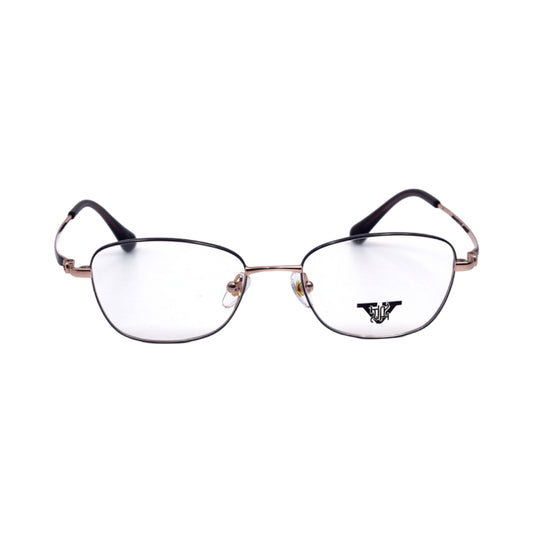 VANROSSI Women's Black and Gold Cat Eye Eyeglass Frame