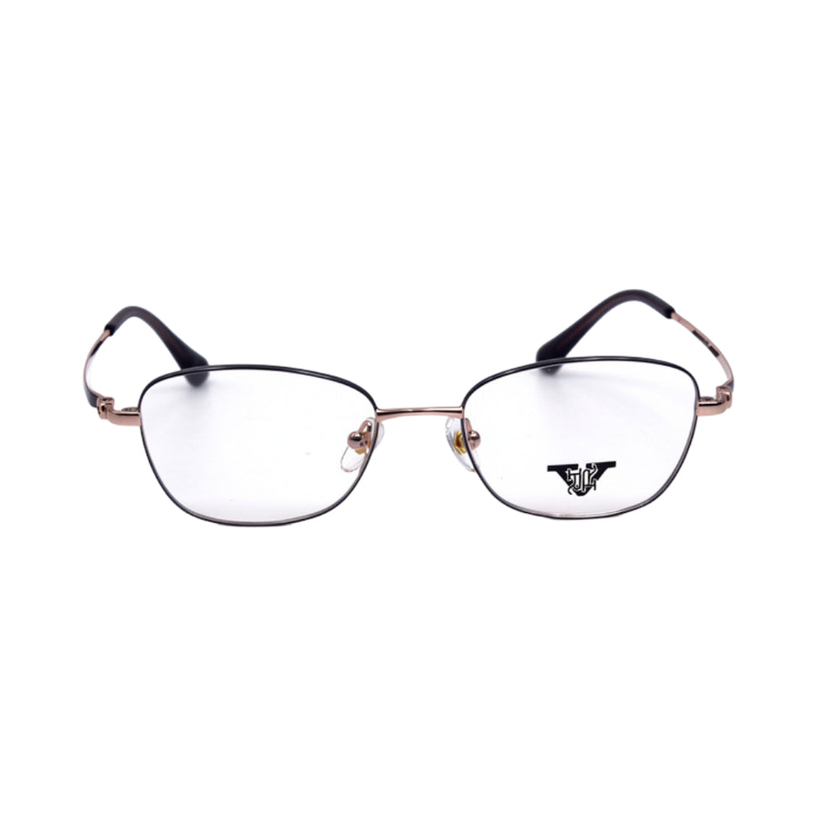 VANROSSI Women's Black and Gold Cat Eye Eyeglass Frame