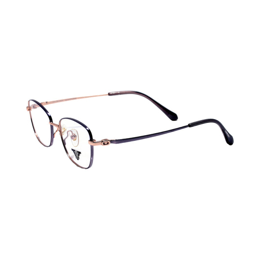 VANROSSI Women's Black and Gold Cat Eye Eyeglass Frame