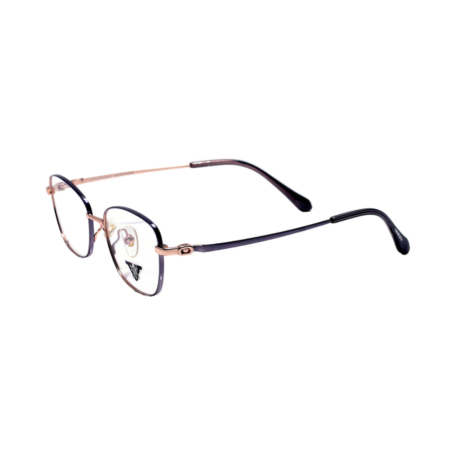 VANROSSI Women's Black and Gold Cat Eye Eyeglass Frame