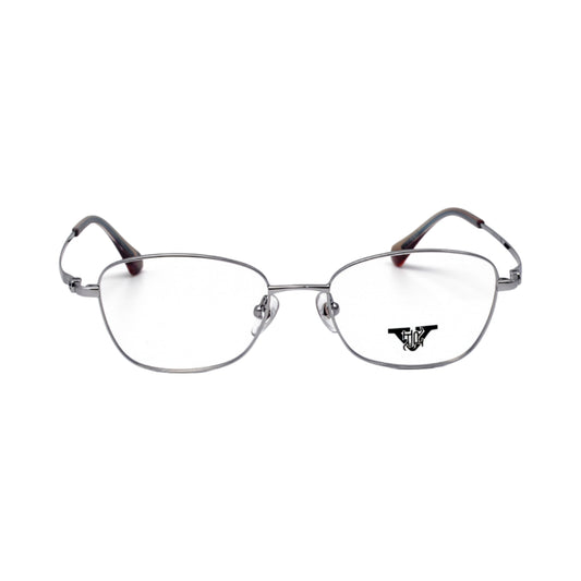 VANROSSI Women's Silver Cat-Eye Eyeglass Frame