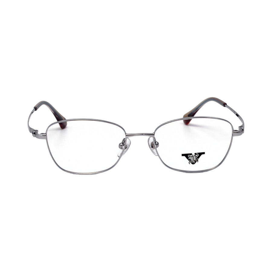 VANROSSI Women's Silver Cat-Eye Eyeglass Frame