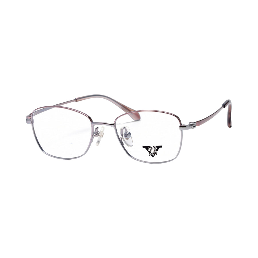 VANROSSI Women's Silver and Rose Gold Cat Eye Eyeglass Frame