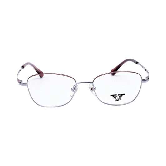 VANROSSI Women's Silver and Rose Gold Cat Eye Eyeglass Frame