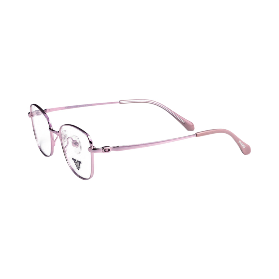 VANROSSI Women's Rose Gold and Powder Pink Cat-Eye Eyeglass Frame