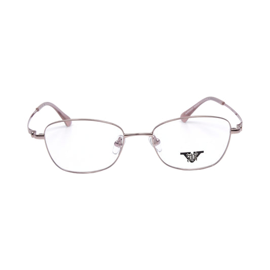 VANROSSI Women's Rose Gold and Powder Pink Cat-Eye Eyeglass Frame
