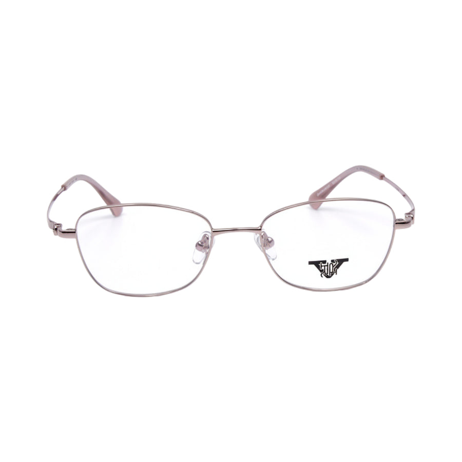 VANROSSI Women's Rose Gold and Powder Pink Cat-Eye Eyeglass Frame