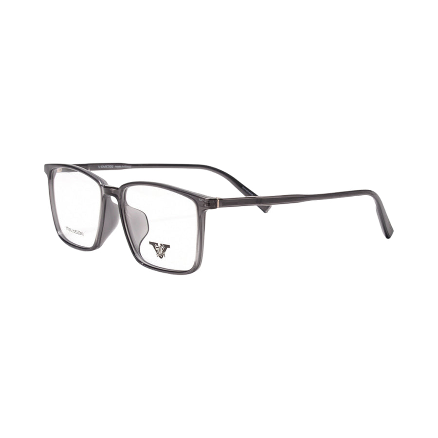 VANROSSI Men's Grey Rectangular Eyeglass Frame