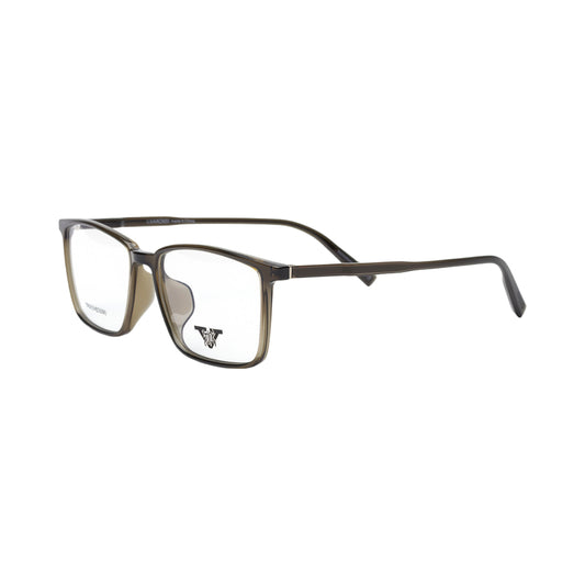VANROSSI Men's Transparent Grey Rectangular Eyeglass Frame