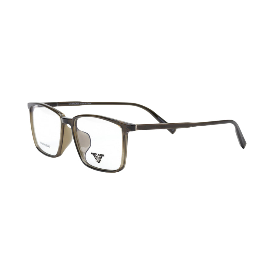 VANROSSI Men's Transparent Grey Rectangular Eyeglass Frame