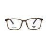 VANROSSI Men's Transparent Grey Rectangular Eyeglass Frame