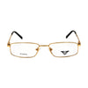 VANROSSI Gold Rectangular Eyeglass Frame