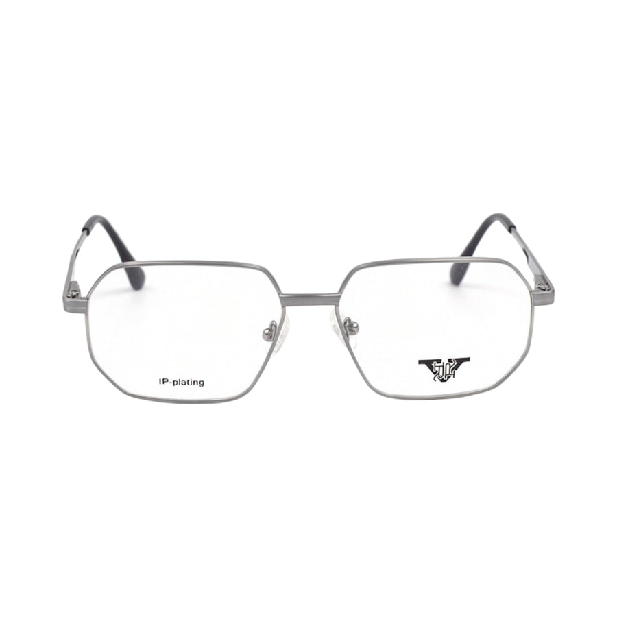 VANROSSI Silver Geometric Eyeglass Frame