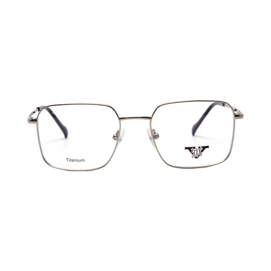 VANROSSI Unisex Silver Square Eyeglass Frame