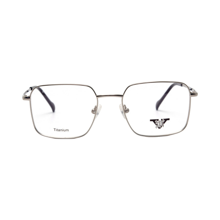 VANROSSI Unisex Silver Square Eyeglass Frame