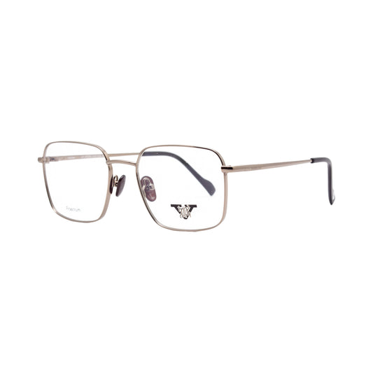 VANROSSI Unisex Silver Square Eyeglass Frame