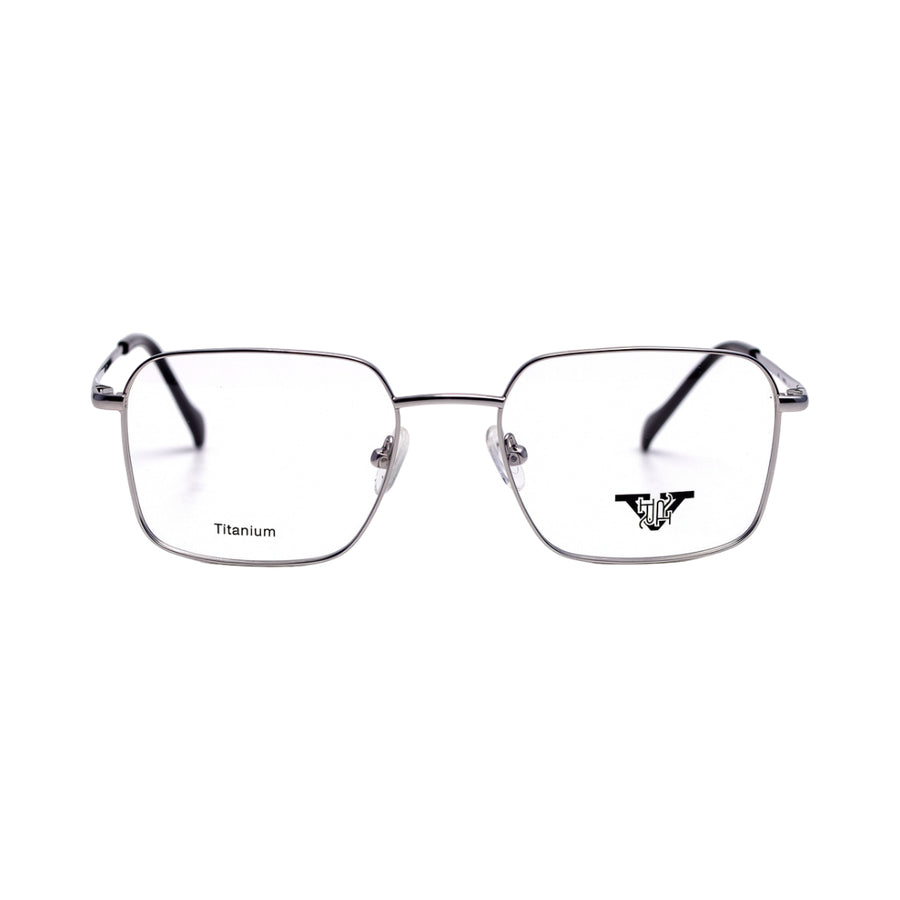VANROSSI Unisex Silver Square Eyeglass Frame