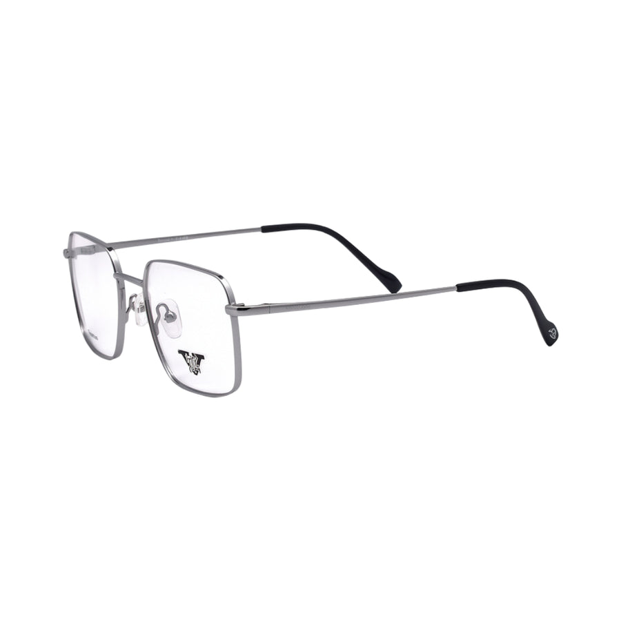 VANROSSI Unisex Silver Square Eyeglass Frame