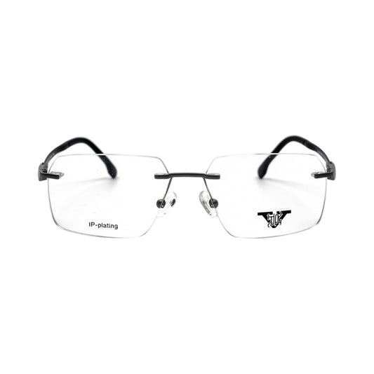 VANROSSI Unisex Black Rimless Eyeglass Frame
