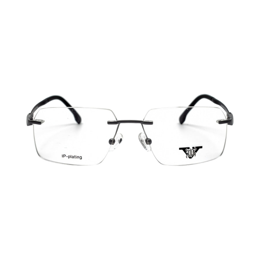 VANROSSI Unisex Black Rimless Eyeglass Frame