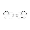 VANROSSI Unisex Black Rimless Eyeglass Frame