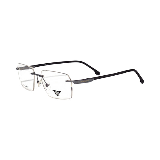 VANROSSI Unisex Black Rimless Eyeglass Frame